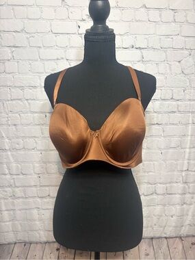 Savage X Fenty Satin Underwire Bra in Copper Brown